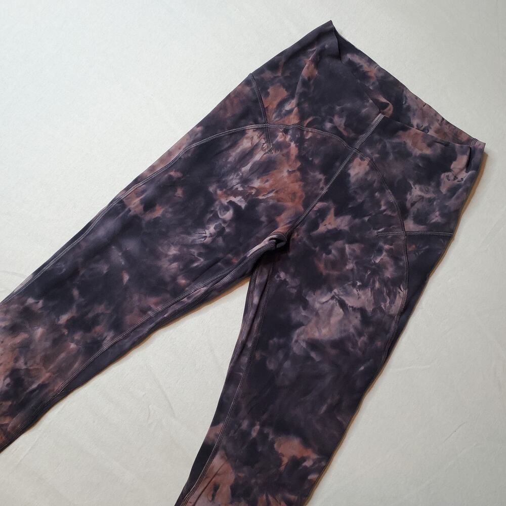 Lululemon Womens 8 Unlimit High-Rise Keyhole Tight 25" Diamond Dye Grey Pink